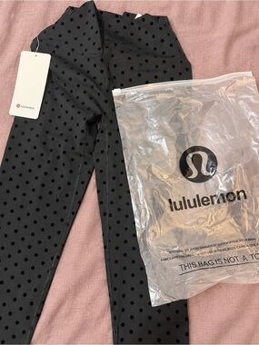 lululemon Dotted Leggings [Charcoal / Black] — Size 4